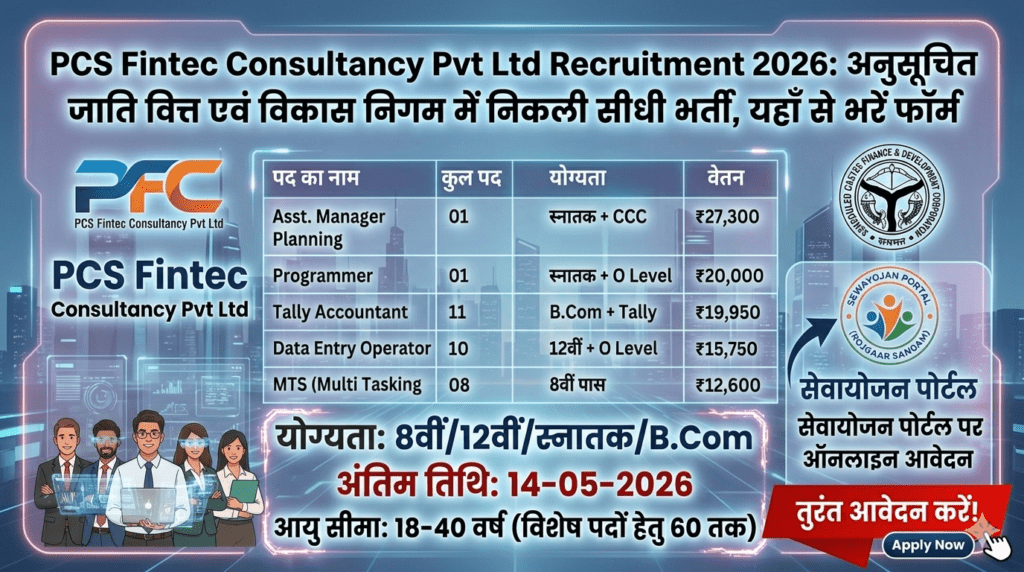 PCS Fintec Consultancy Pvt Ltd Recruitment 2026