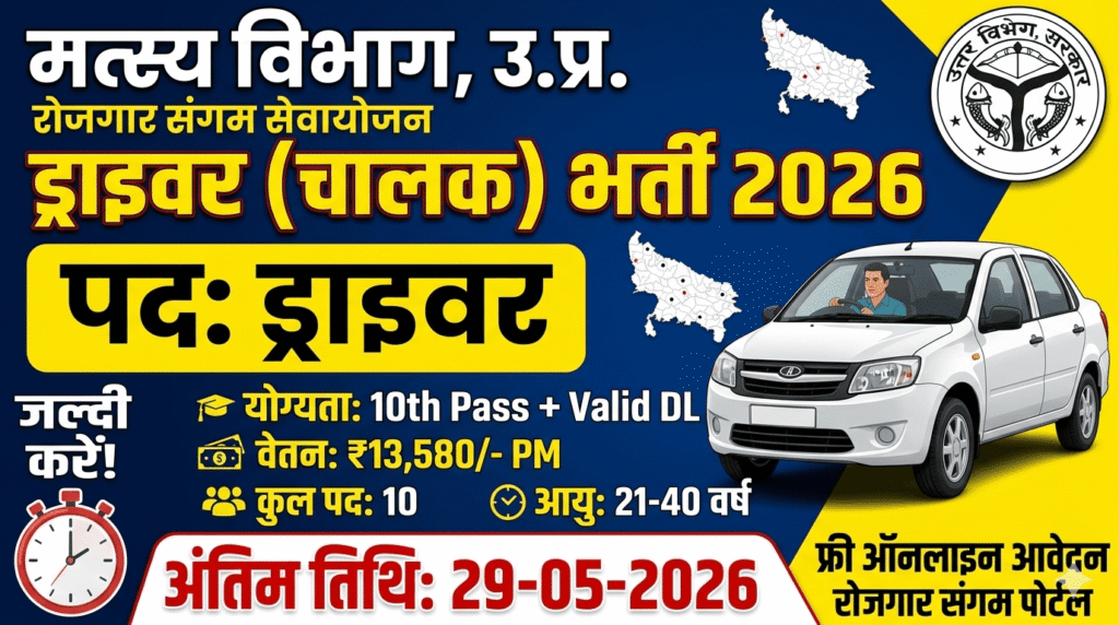 UP Matsya Vibhag Driver Recruitment 2026