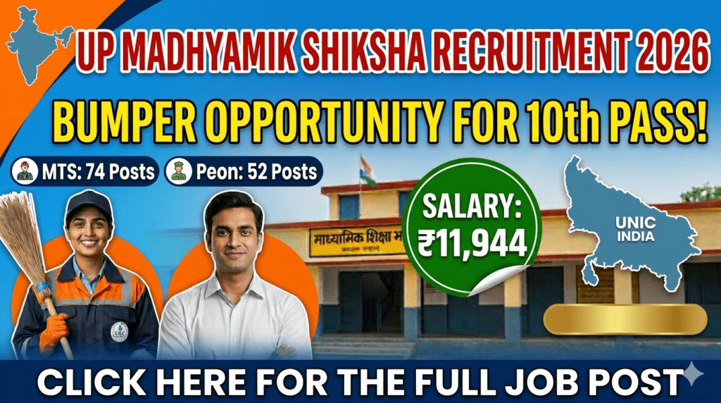 UP Madhyamik Shiksha Vibhag Recruitment 2026