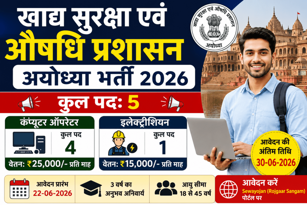 Aushadhi Prashasan Ayodhya Bharti 2026