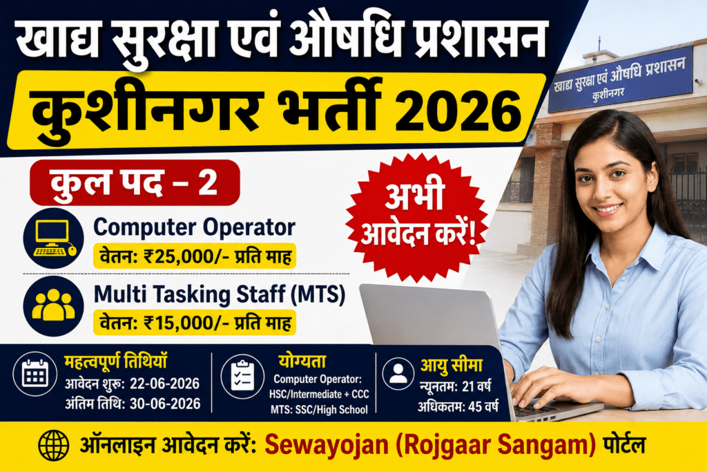 Khadya Suraksha Kushinagar Bharti 2026