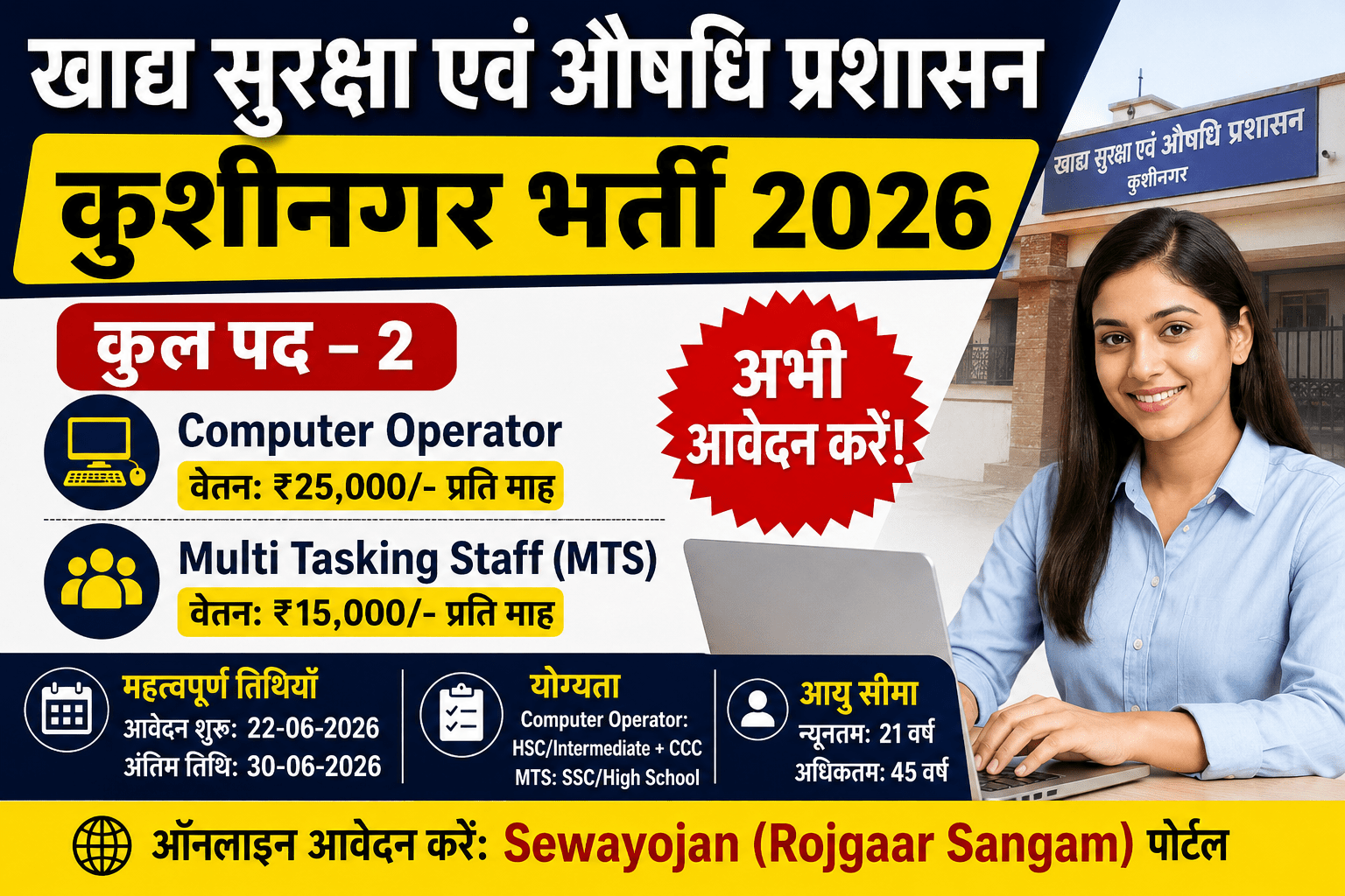 Khadya Suraksha Kushinagar Bharti 2026