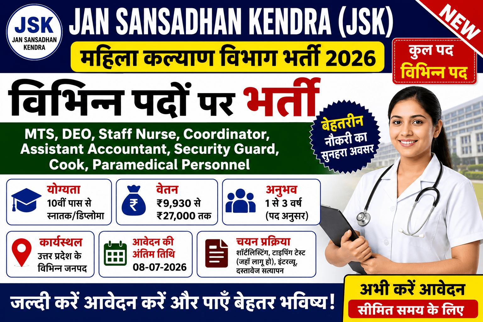Jan Sansadhan Kendra Recruitment 2026