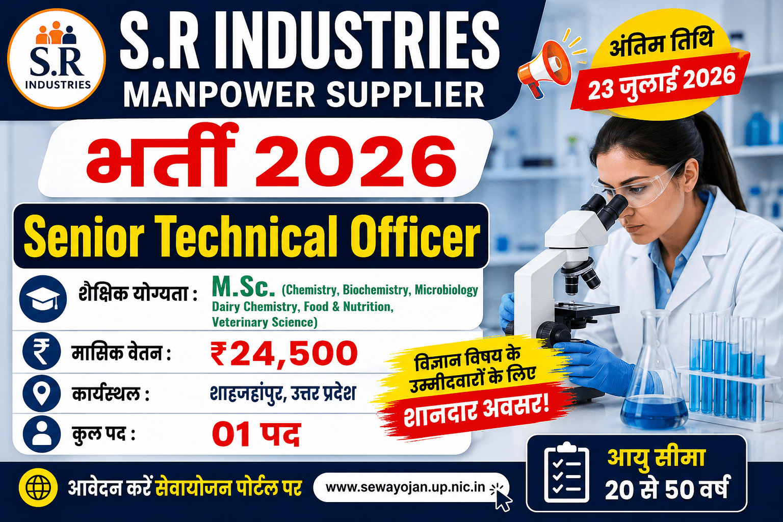 S.R Industries Manpower Supplier Bharti 2026