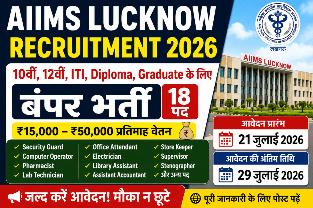 AIIMS Lucknow Recruitment 2026