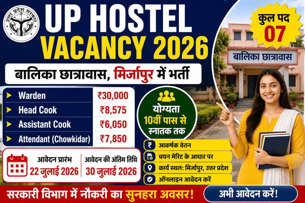 UP Hostel Vacancy 2026