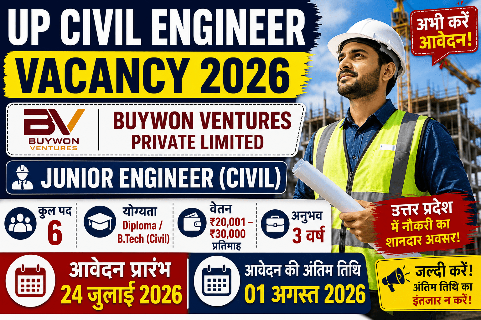 UP Civil Engineer Vacancy 2026