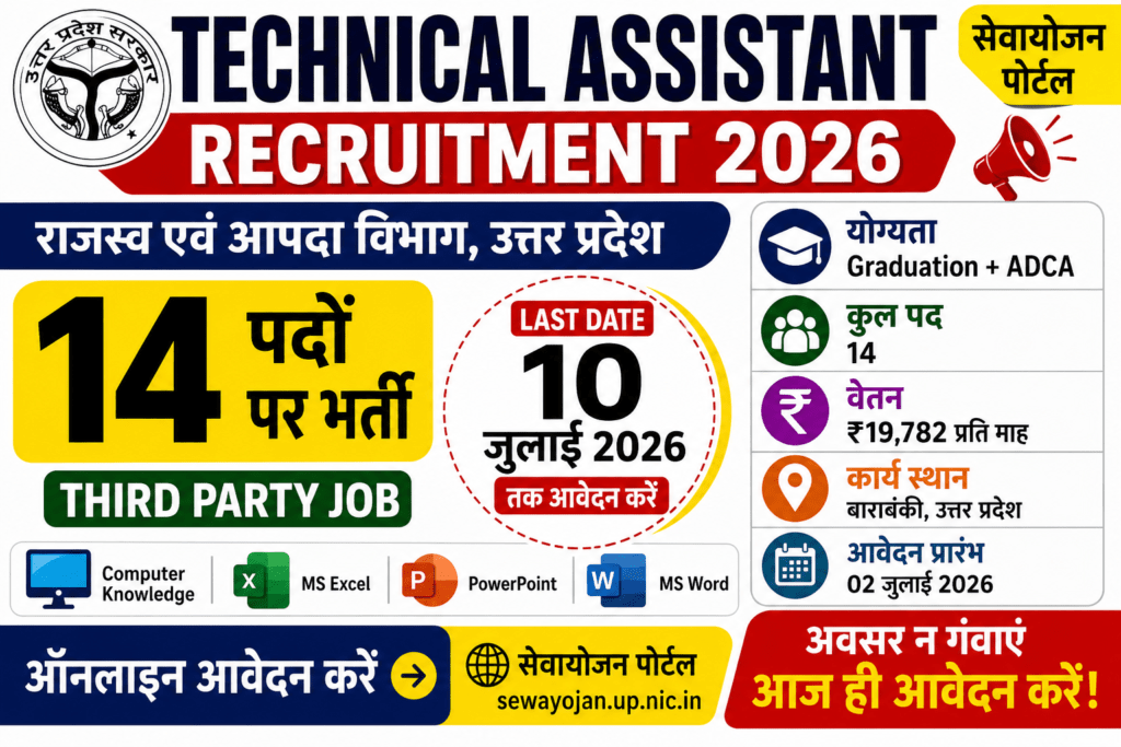 Technical Assistant Recruitment 2026
