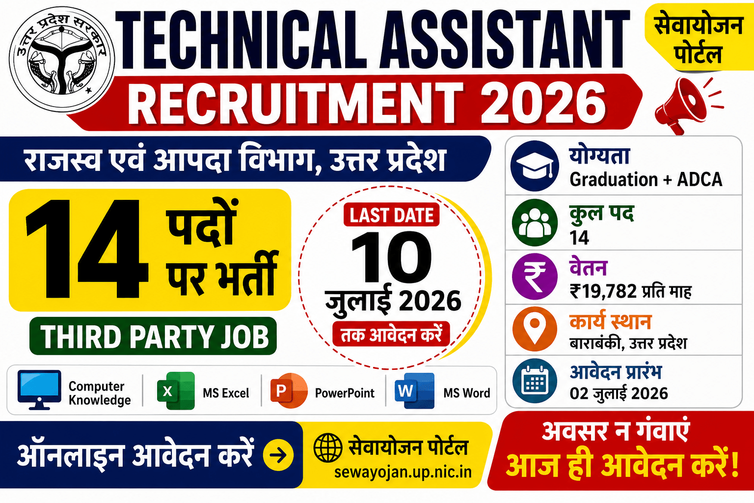 Technical Assistant Recruitment 2026